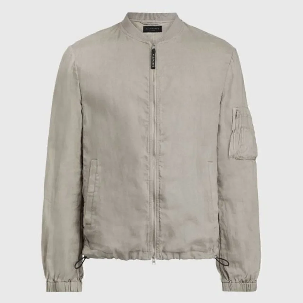 All Saints Linen Bomber Jacket